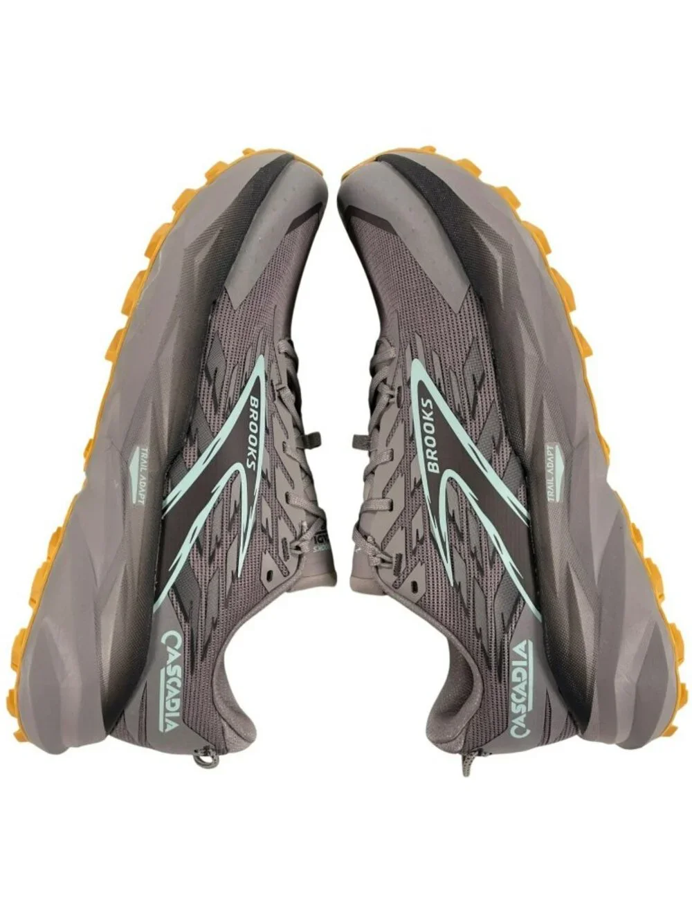 Brooks Cascadia 19 Trail Running Shoes Alloy/Ebony/Orange Men's Size 12 Wide NEW